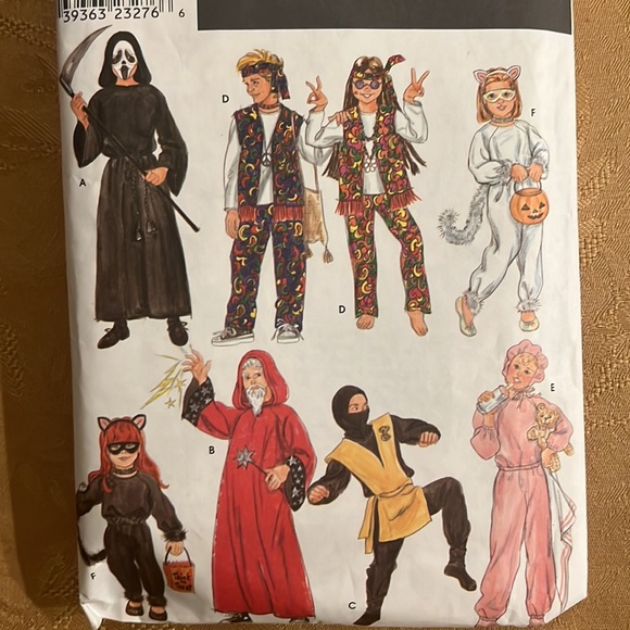 Halloween costumes sewing patterns simplicity 8874 hippie reaper cat - Picture 2 of 3